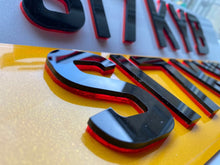 Load image into Gallery viewer, 4D Red Neon Laser Cut Style Number Plates