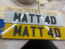 Load image into Gallery viewer, 4D Laser Cut MATT Effect Number Plates