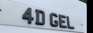 4D 6mm Gel Style Number Plates