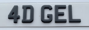 4D 6mm Gel Style Number Plates