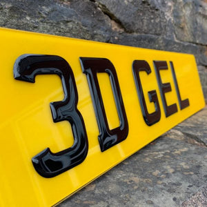 3D Gel Style Number Plates